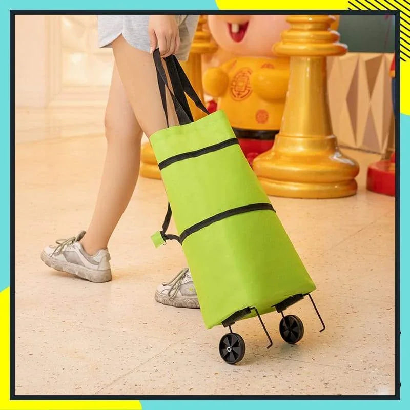 🔥HOT SALE 50% OFF🔥 Foldable 2-in-1 Rolling Shopping Bag – With Luggage-Style Wheels
