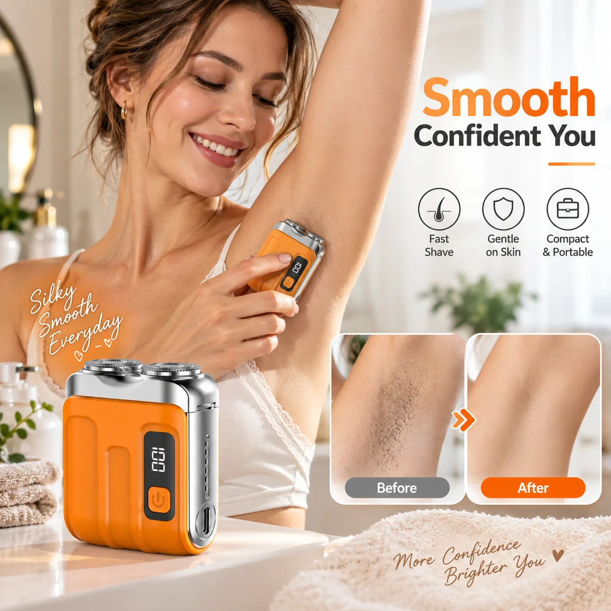 🔥New 👩‍🦰👨 Avelynis Portable Electric Shaver | Fast, Smooth Grooming for Him & Her