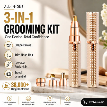 🔥 NEW ✨ Avelynis™ 3-in-1 Precision Eyebrow Trimmer – Shape, Smooth & Touch Up in Minutes