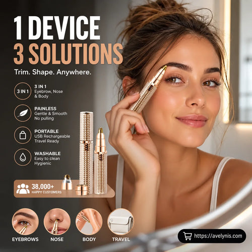 🔥 NEW ✨ Avelynis™ 3-in-1 Precision Eyebrow Trimmer – Shape, Smooth & Touch Up in Minutes