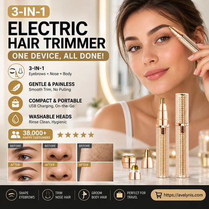 🔥 NEW ✨ Avelynis™ 3-in-1 Precision Eyebrow Trimmer – Shape, Smooth & Touch Up in Minutes