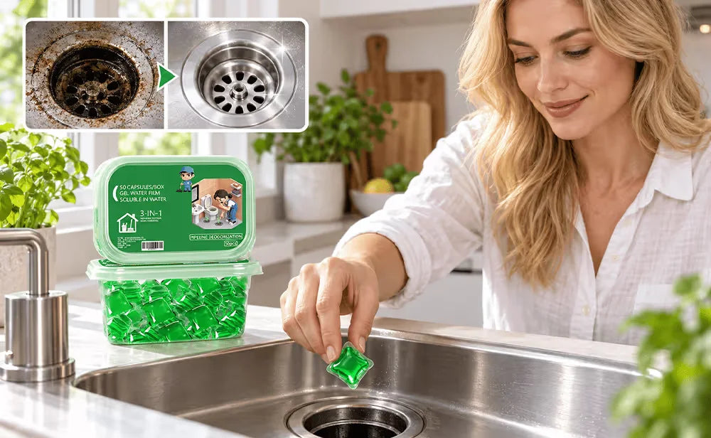 🌿 Avelynis™ Bio-Enzyme Drain Cleaner Pods – Fight Odors & Break Down Buildup