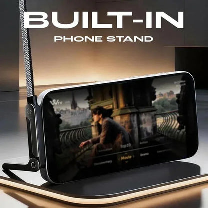 2-in-1 Braided Fast Charge Cable With Built-in Phone Stand