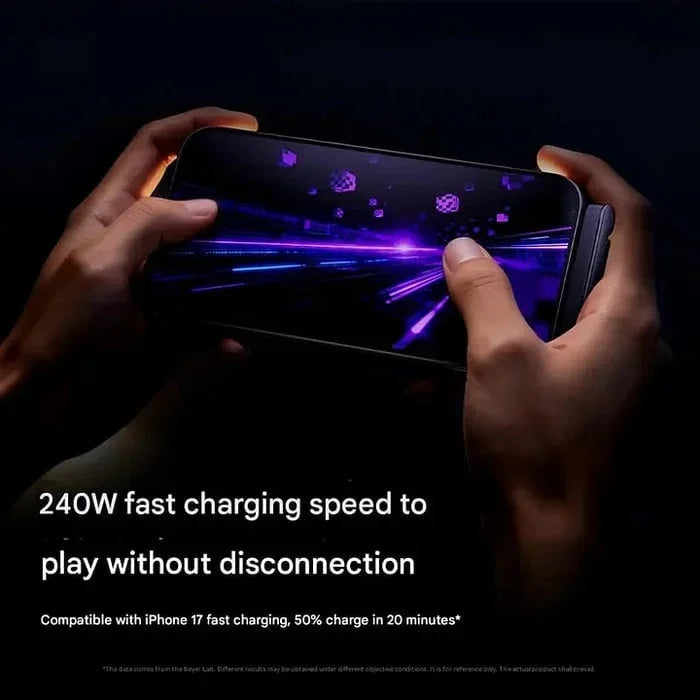 2-in-1 Braided Fast Charge Cable With Built-in Phone Stand