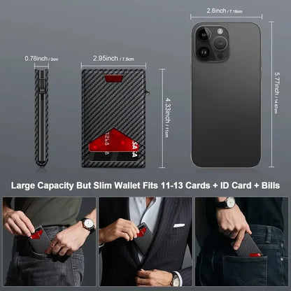 ⚡Men's RFID Minimalist Pop-Up Bifold Wallet